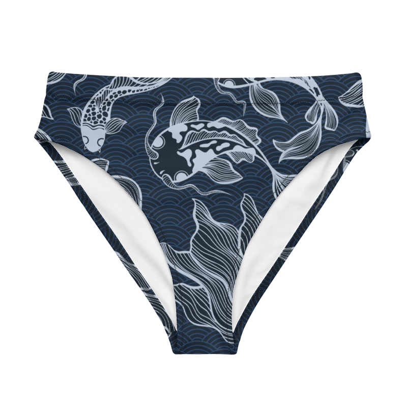 Koi Pond High-Waisted Bikini Bottom